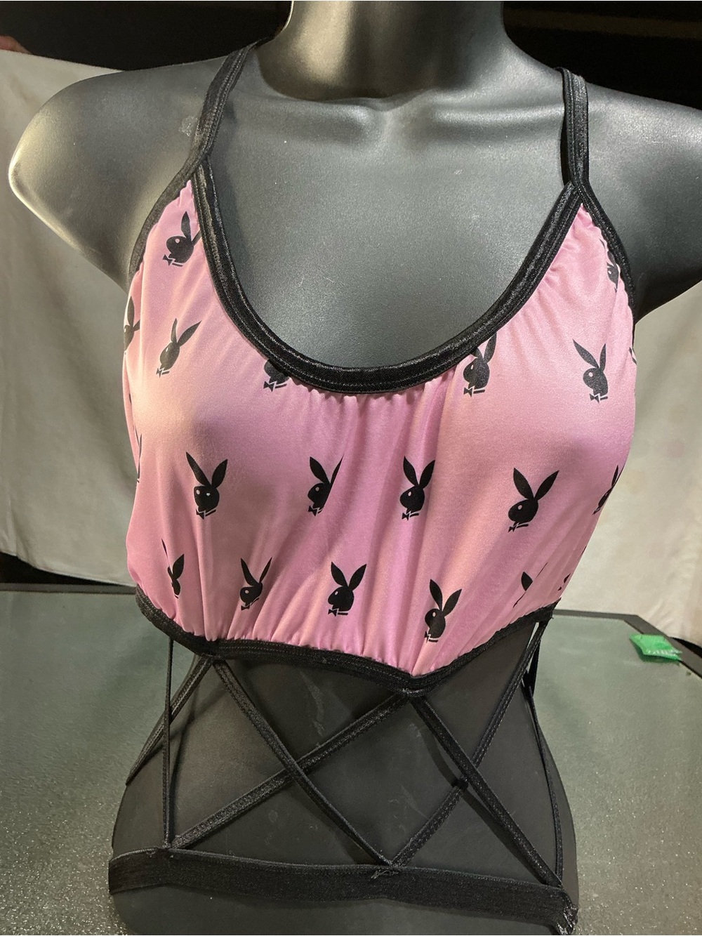 Playboy Logo Pink Bunny Bralette Crop Top - Size M/L | Y2K Festival